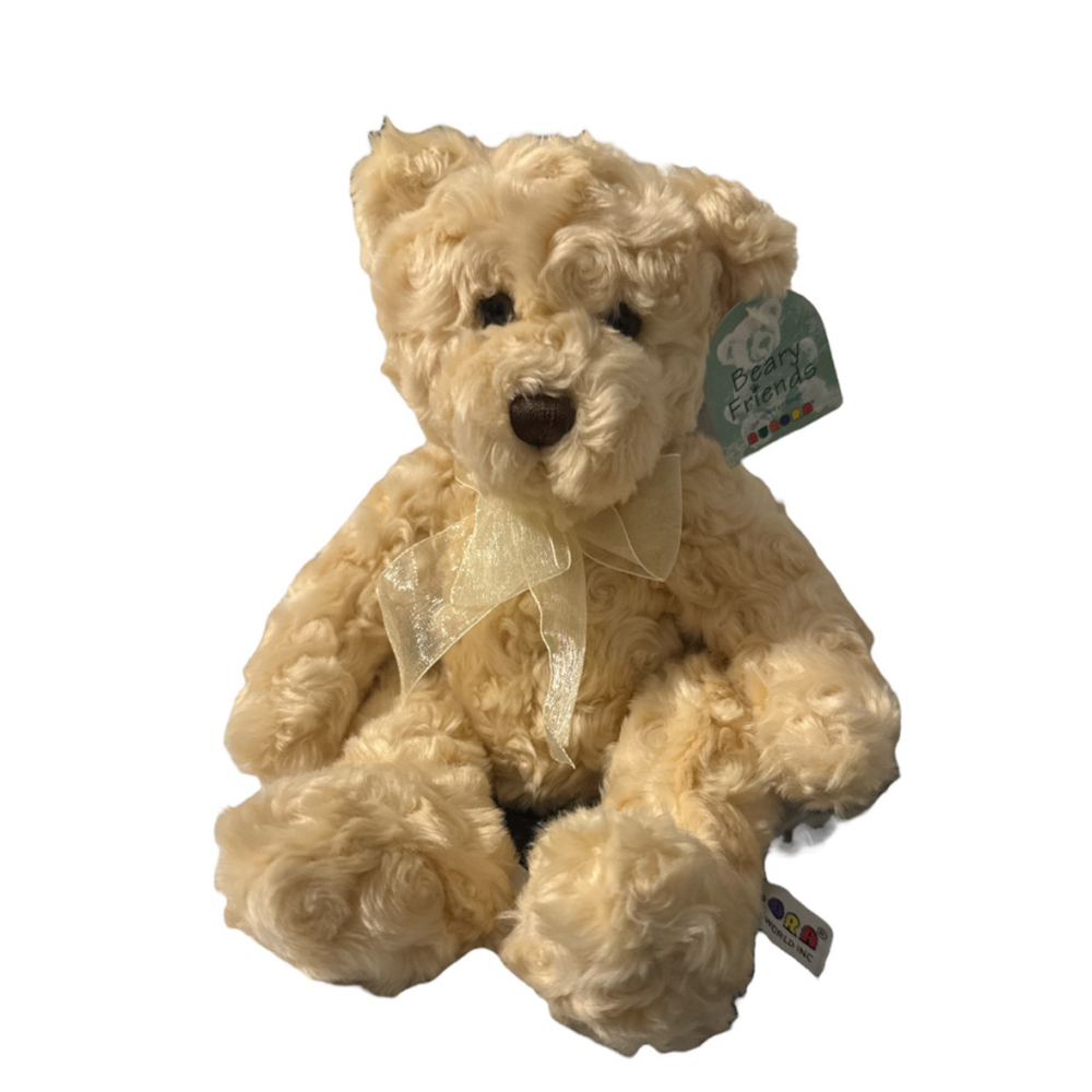 Aurora Beary Friends Coconut Creme Teddy Bear Rosette Fur